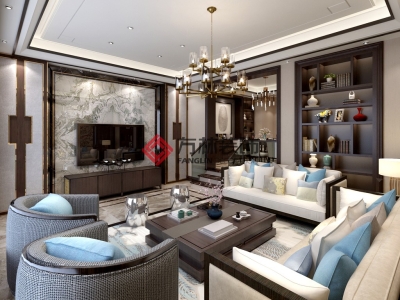 凝眸深邃，沉淀千年的云淡風輕----奧林匹克花園330㎡中式