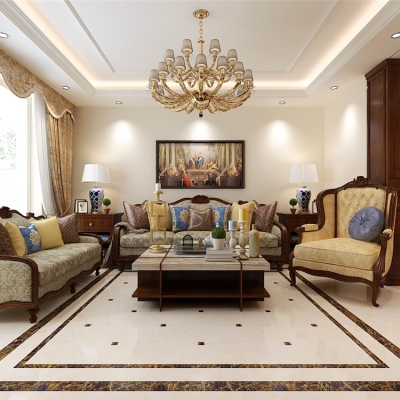 金地檀府140平美式風格裝修案例圖